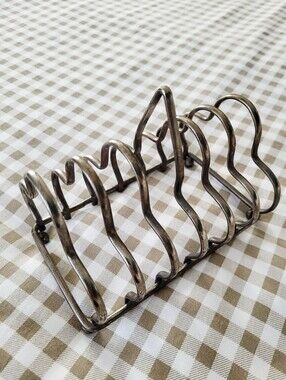 Art Deco Silver-Plate English Toast Rack / Letter Rack / Letter Holder